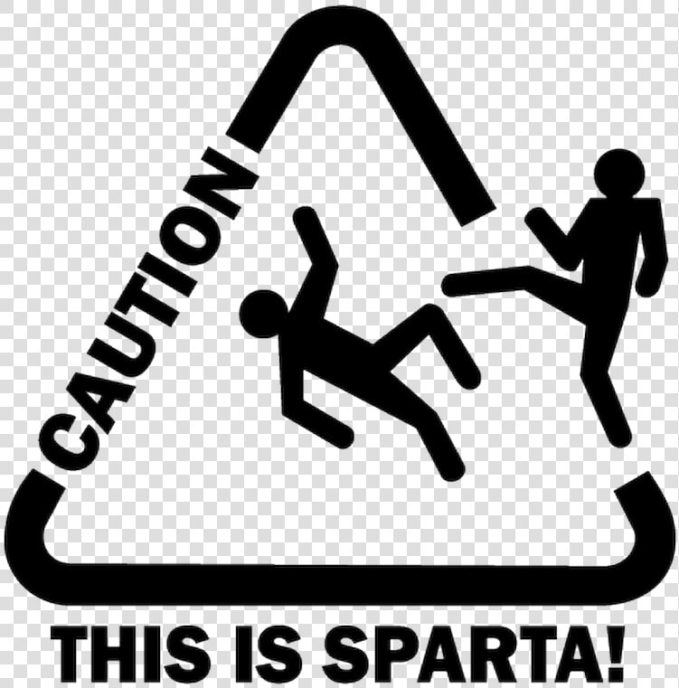 Caution This Is Sparta Png  Transparent PngTransparent PNG