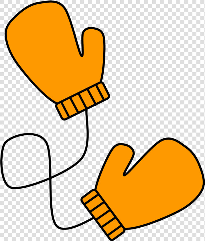 Mittens  Connected  Orange   Orange Mitten Clip Art  HD Png DownloadTransparent PNG