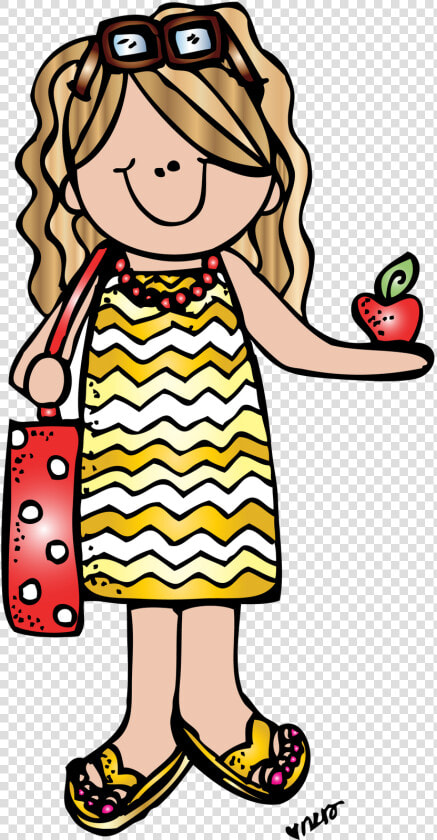 Girls Clips  School Clipart  School Days  Back To School    Curly Hair Teacher Clipart  HD Png DownloadTransparent PNG