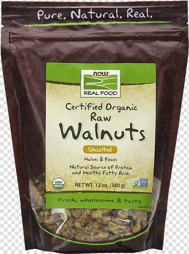 Find In Store   Now Foods Walnuts Raw Organic  HD Png DownloadTransparent PNG