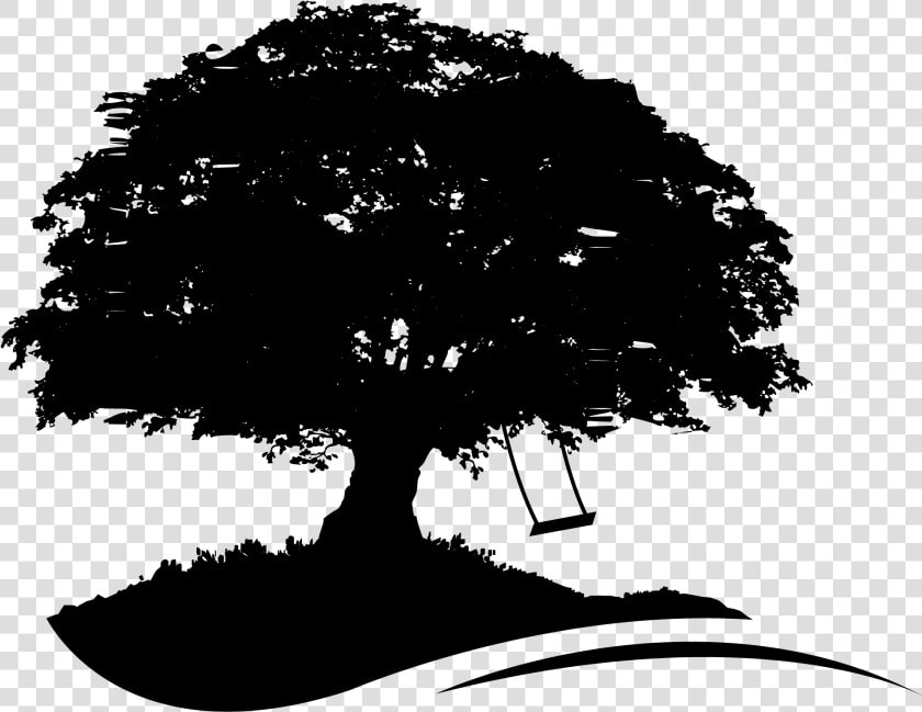 Transparent Breathe Png   Live Oak Tree Silhouette  Png DownloadTransparent PNG