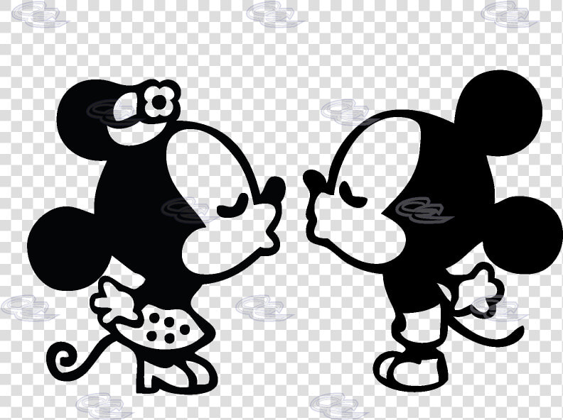 Free Mickey And Minnie Mouse Silhouette Clip Art   Mickey Mouse A Minnie  HD Png DownloadTransparent PNG