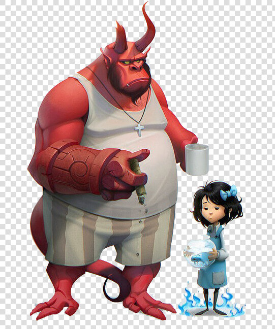 Clipart Royalty Free Library Liz Sherman Illustration   Hellboy And Liz Fanart  HD Png DownloadTransparent PNG