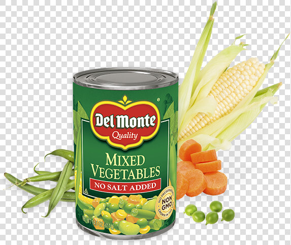 No Salt Added   Mixed Vegetables Calories Canned Del Monte Nutrition  HD Png DownloadTransparent PNG