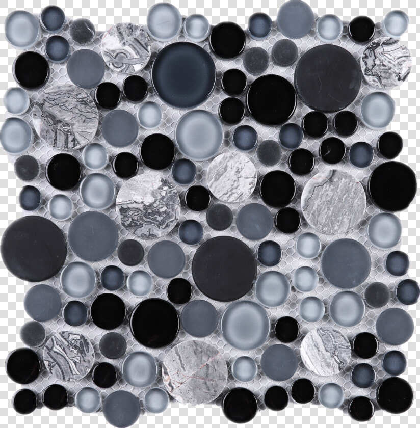 Multile fusion Blue Bubble Glass And Marble Mosaic   Glass Tile Bubble Black  HD Png DownloadTransparent PNG