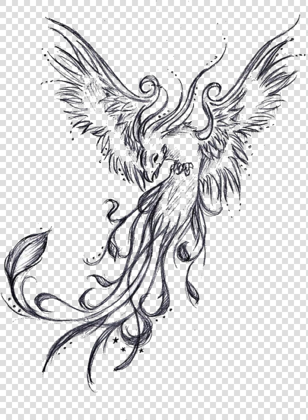 Tattoo Phoenix Sleeve Legendary Drawing Creature Clipart   Phoenix Rising Tattoo Designs  HD Png DownloadTransparent PNG