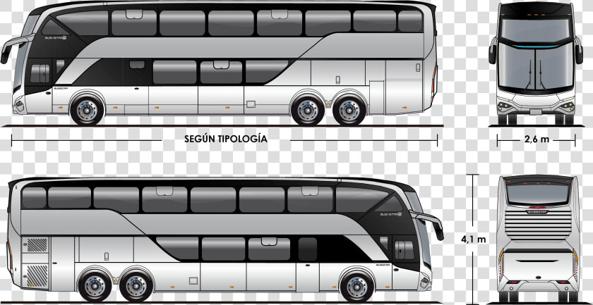 Busstar Dd S Layout   Marcopolo 1800 Dd Blueprint  HD Png DownloadTransparent PNG