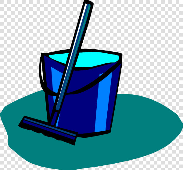 Mop And Bucket Blue Svg Clip Arts   Mop  HD Png DownloadTransparent PNG