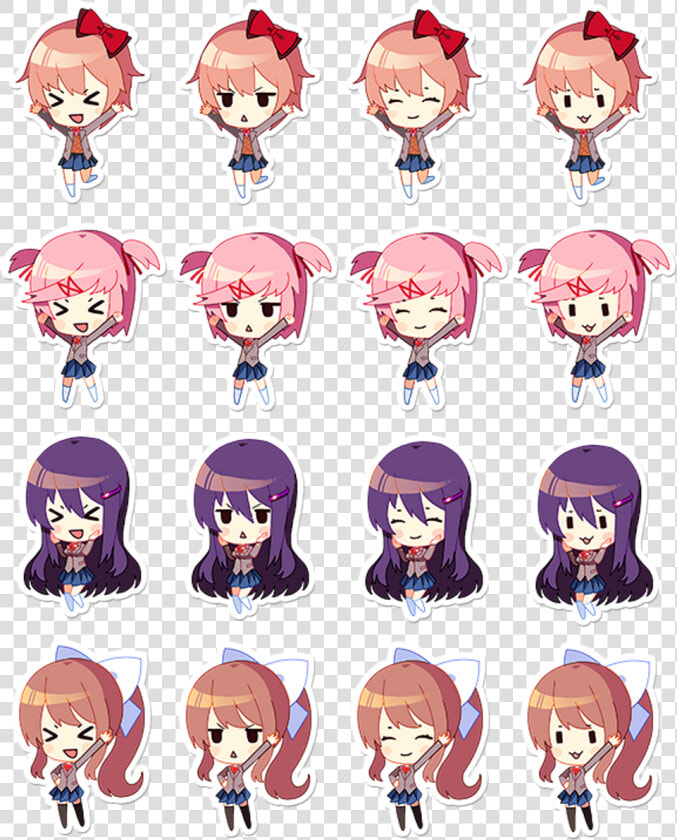 Monika Doki Doki Chibi   Png Download   Doki Doki Literature Club Chibi  Transparent PngTransparent PNG