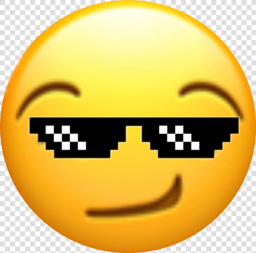 Transparent Smirk Emoji Png   Deal With It Glasses  Png DownloadTransparent PNG