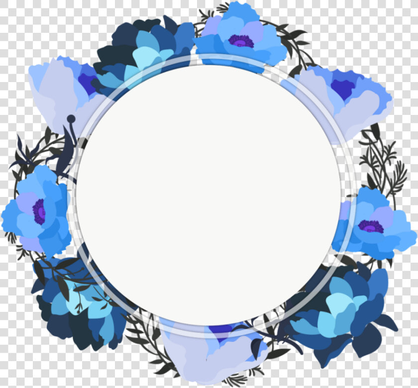  ftestickers  watercolor  flowers  background  frame   Acuarela Azul Oscuro Png  Transparent PngTransparent PNG