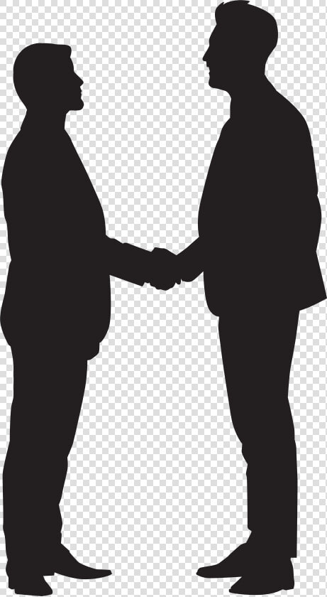 Silhouette Handshake Clip Art   Men Shaking Hands Clipart  HD Png DownloadTransparent PNG