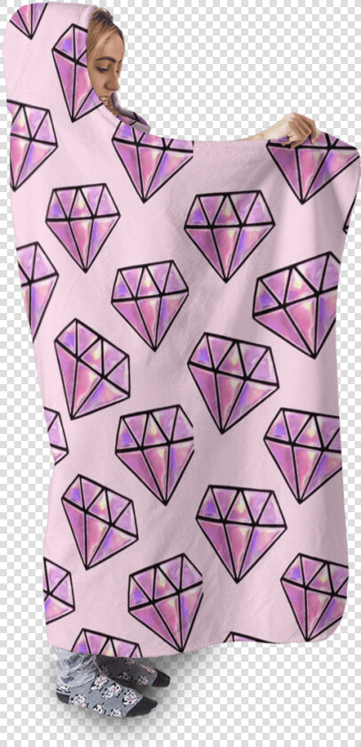 Gearhuman 3d Diamond Custom Hooded Blanket   Birthday Candle  HD Png DownloadTransparent PNG