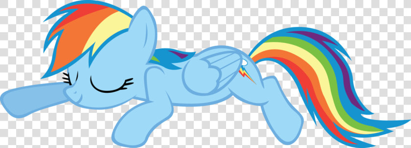 Sleeping Vector Mlp   My Little Pony Rainbow Dash Laying Down  HD Png DownloadTransparent PNG