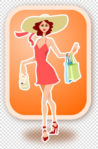 Shopping Woman Vector Image   Wish My Ex Would Look Down  HD Png DownloadTransparent PNG