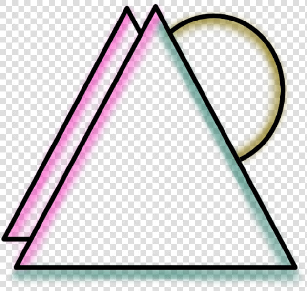  geometric  triangle  neon  round  border  frame  freetoedit   Triangle Png Neon  Transparent PngTransparent PNG