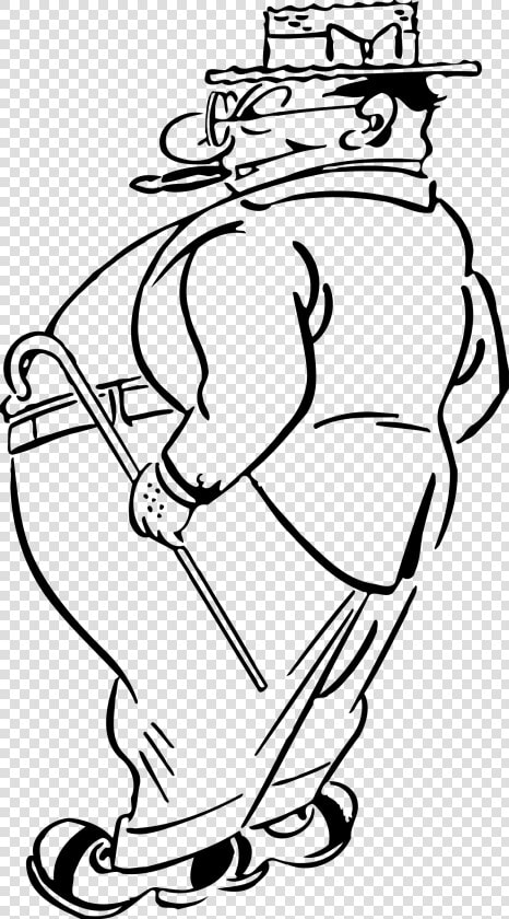 Clip Art Clipart Fat A Big   Fat Man Clipart Black And White  HD Png DownloadTransparent PNG