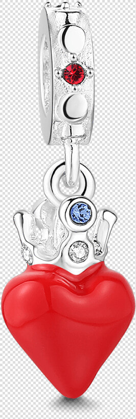 Coração Vermelho Berloque Prata Swarovski Cristal   Locket  HD Png DownloadTransparent PNG