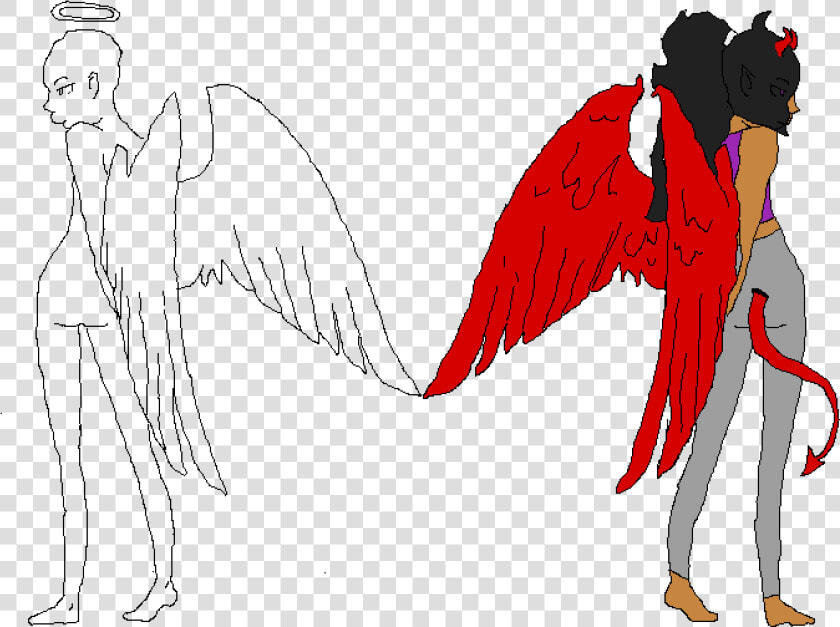 Angel And Devil Collab    Portable Network Graphics  HD Png DownloadTransparent PNG