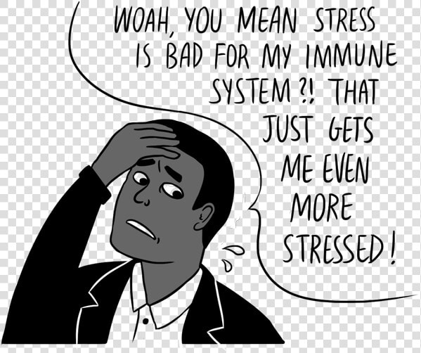 Immune System Stress Cartoon  HD Png DownloadTransparent PNG