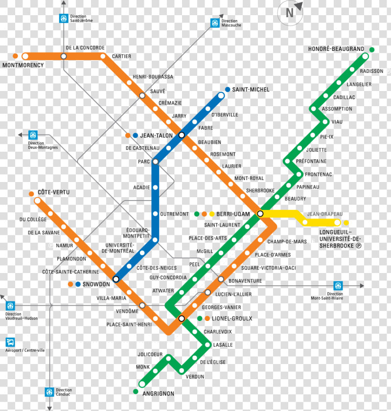 Montreal Metro Interactive Map Stm   Ligne Orange Métro Montréal  HD Png DownloadTransparent PNG