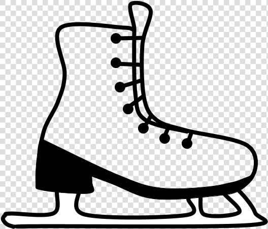 Ice Skates  Plain  Black And White   Ice Skate  HD Png DownloadTransparent PNG