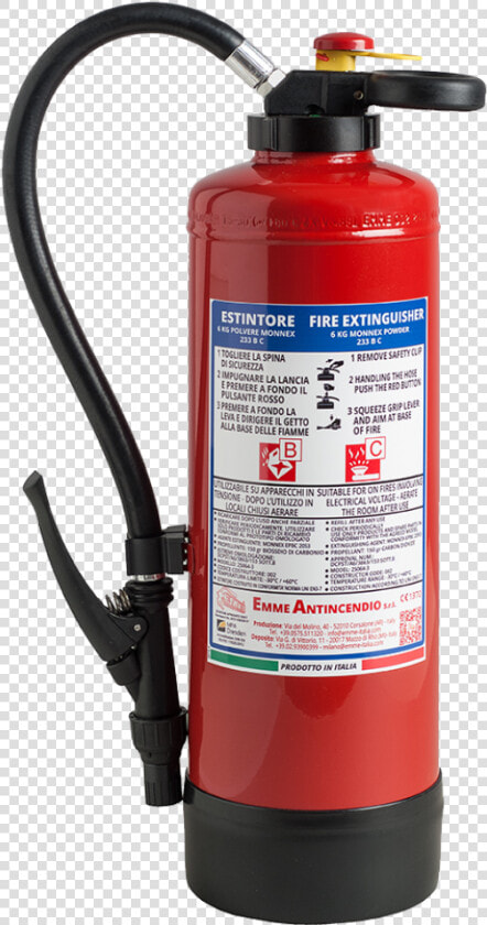 Estintore Kg 6 Polvere Monnex   Fires Are Potassium Bicarbonate Do  HD Png DownloadTransparent PNG