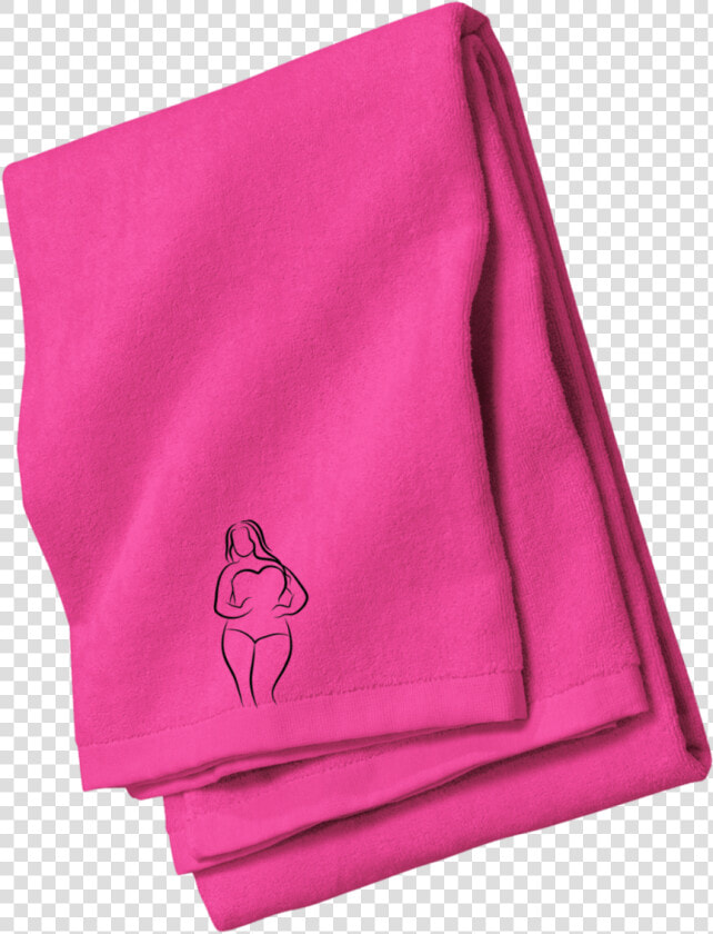 Curvy Women Silhouette Embroidered Beach Towel   Towel  HD Png DownloadTransparent PNG