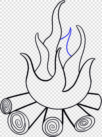 Yarn Clipart Drawn   Easy Wood Fire Drawing  HD Png DownloadTransparent PNG