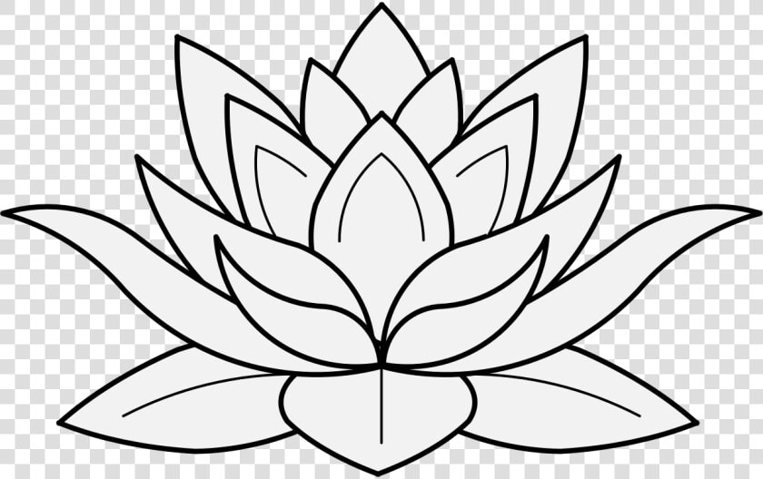 Intricate Drawing Lotus Flower Transparent Png Clipart   Lotus Flower Black And White  Png DownloadTransparent PNG