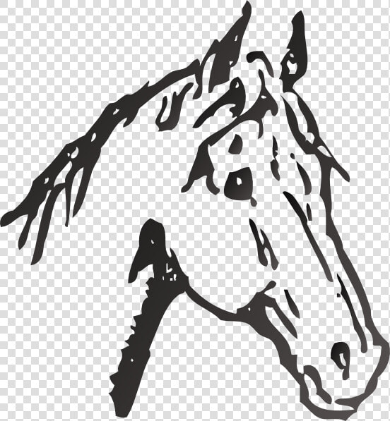 Horse Black And White Head   Black And White Horse Head Design  HD Png DownloadTransparent PNG