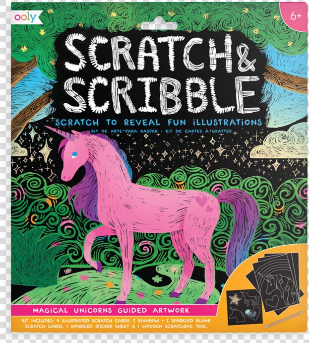 Scratch And Scribble 10 Piece Art Kit  Magical Unicorn   Ooly Scratch And Scribble  HD Png DownloadTransparent PNG