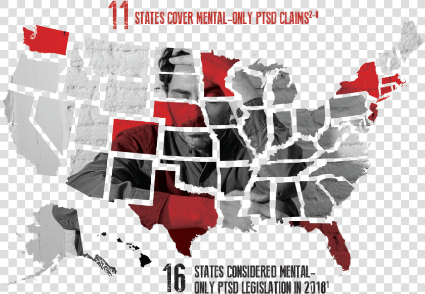 Ptsd United States Map  HD Png DownloadTransparent PNG