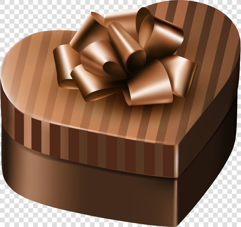 Luxury Gift Box Brown Heart Png Clipart Image   Heart Shaped Box Decoration  Transparent PngTransparent PNG