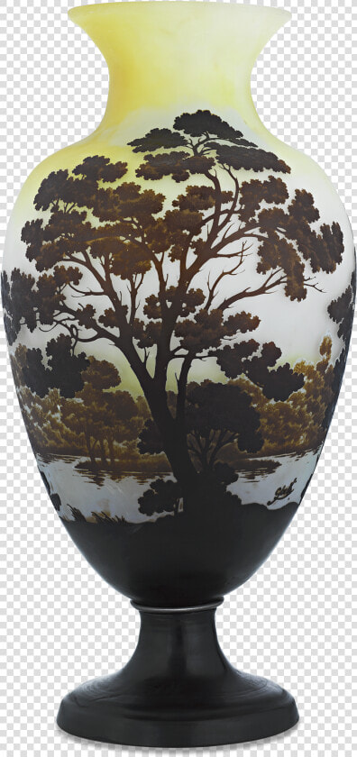 Art Nouveau Cameo Glass Vase By Gallé   Cameo Glass  HD Png DownloadTransparent PNG