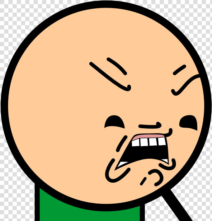 Cyanide And Happiness Disgusted Face   Png Download   Cyanide And Happiness Angry Face  Transparent PngTransparent PNG