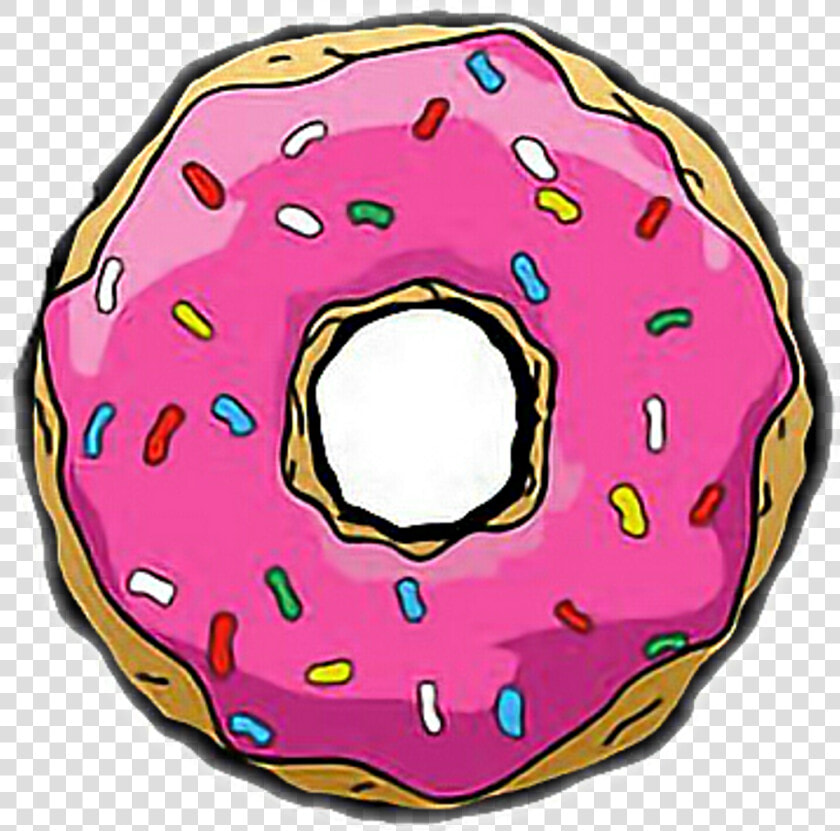 Rosquilla Dona Food Homer Homerosimpson Freetoedit   Pink Donuts Cartoon  HD Png DownloadTransparent PNG