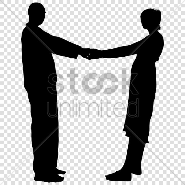 Silhouette Of A Couple Holding Hands Vector Image   Silhouette  HD Png DownloadTransparent PNG