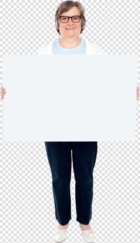 Old Women Holding Banner   Businessperson  HD Png DownloadTransparent PNG