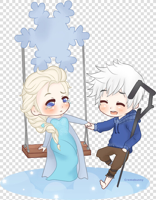 Jelsa By Cremebunny   Jack Frost And Elsa Anime  HD Png DownloadTransparent PNG