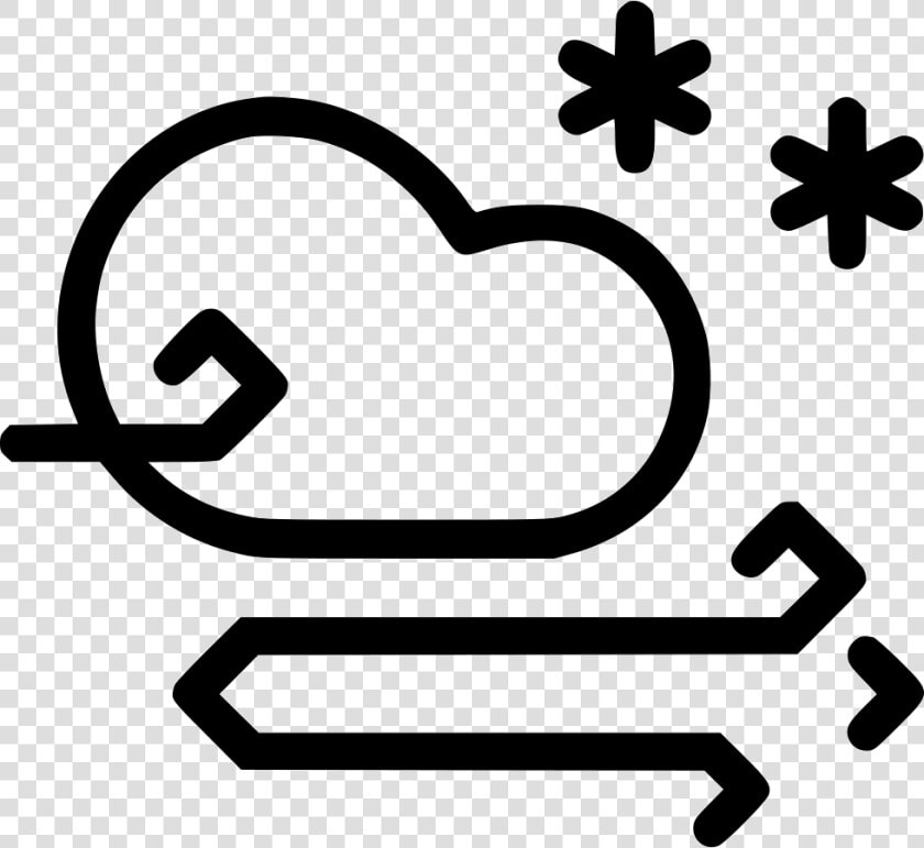 Storm Fall Wind Comments   Weather Symbol For Daytime Snow  HD Png DownloadTransparent PNG