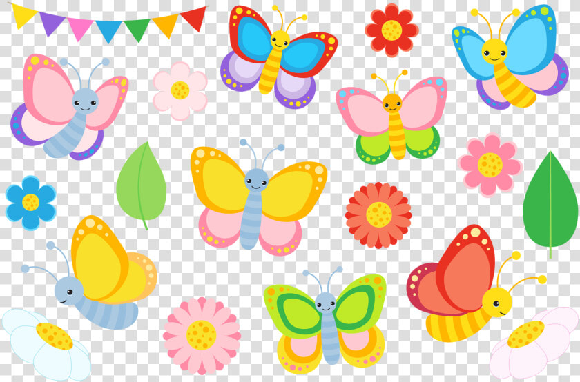 Colourful Butterfly Clipart And Vectors By La Boutique   Clip Art Colourful Butterfly  HD Png DownloadTransparent PNG