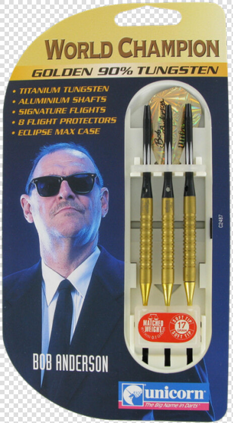 Unicorn Bob Anderson Golden World Champion 2ba Soft   Bob Anderson Darts Gold  HD Png DownloadTransparent PNG