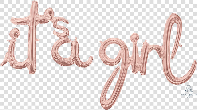 General Rose Gold Ci   Its A Girl Balloon  HD Png DownloadTransparent PNG