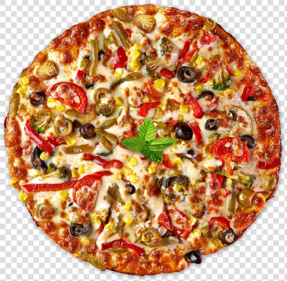 Vegetarian pizza Image   Italian Food With Flag Colors  HD Png DownloadTransparent PNG