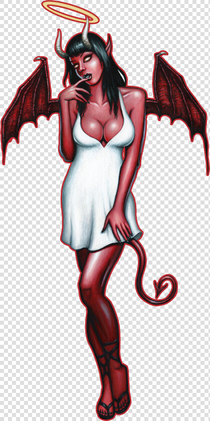 Angel Devil Png   Devil Pin Up Girl  Transparent PngTransparent PNG