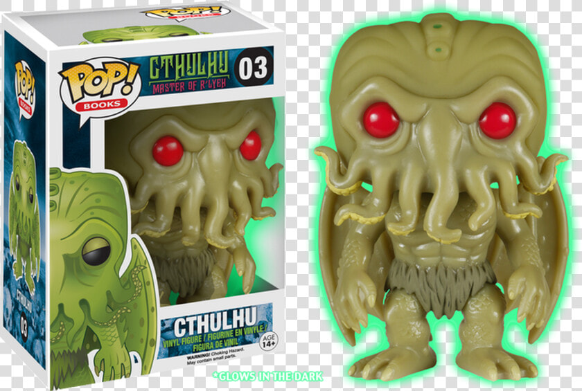 Cthulhu Glow W  Red Eyes Pop Books Vinyl Figure   Funko Pop Entertainment Earth Cthulhu  HD Png DownloadTransparent PNG