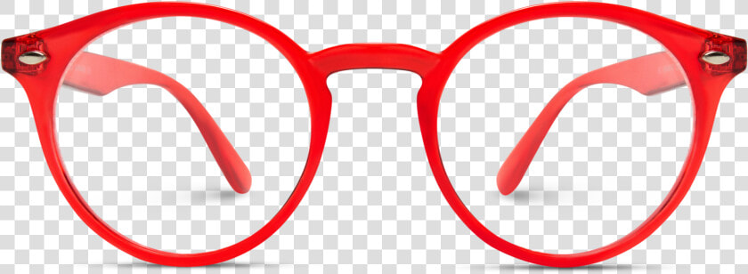 Red Frame Clear Prescription Eyeglasses  Clear Red  HD Png DownloadTransparent PNG