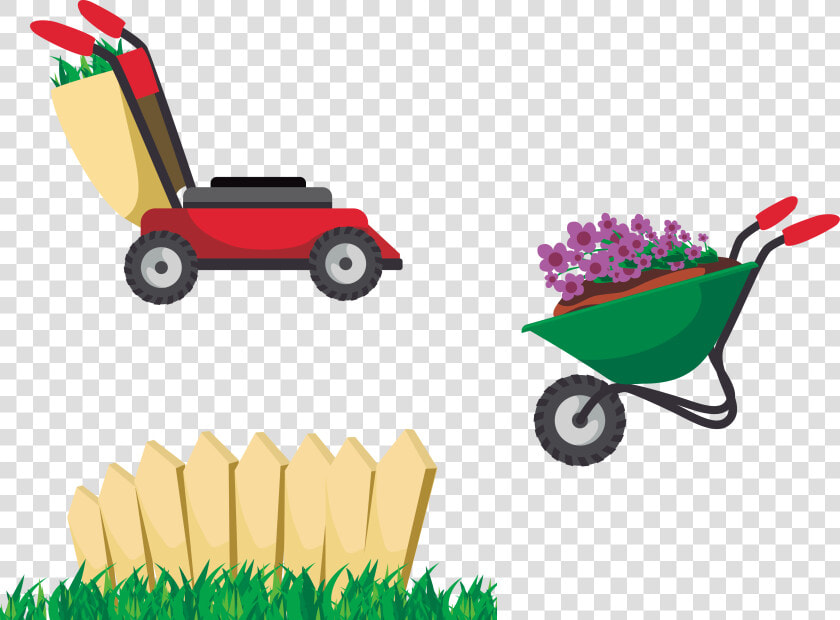 Transparent Wheelbarrow Clipart   Garden Tools Cartoon Png  Png DownloadTransparent PNG