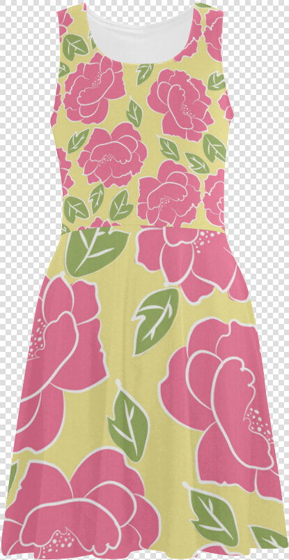 Shabby Chic Pink Roses Atalanta Sundress   Pattern  HD Png DownloadTransparent PNG